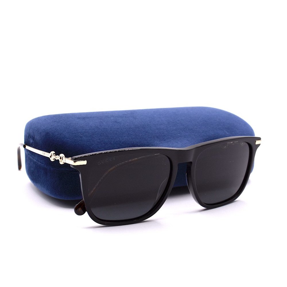 NEW GUCCI GG0915S 001 BLACK GOLD GREY AUTHENTIC SUNGLASSES - Picture 10 of 11